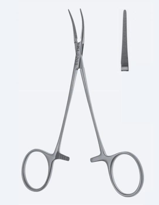 Зажими гемостатичні Micro-Jacobson, надзвичайно делікатні, прямі, зубчаті щелепи, з кремальєрою, довжина 100 мм. Бренд - Asanus Medizintechnik Gmb, Німеччина